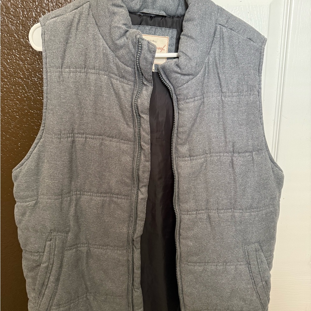 Gray Quilted Vest